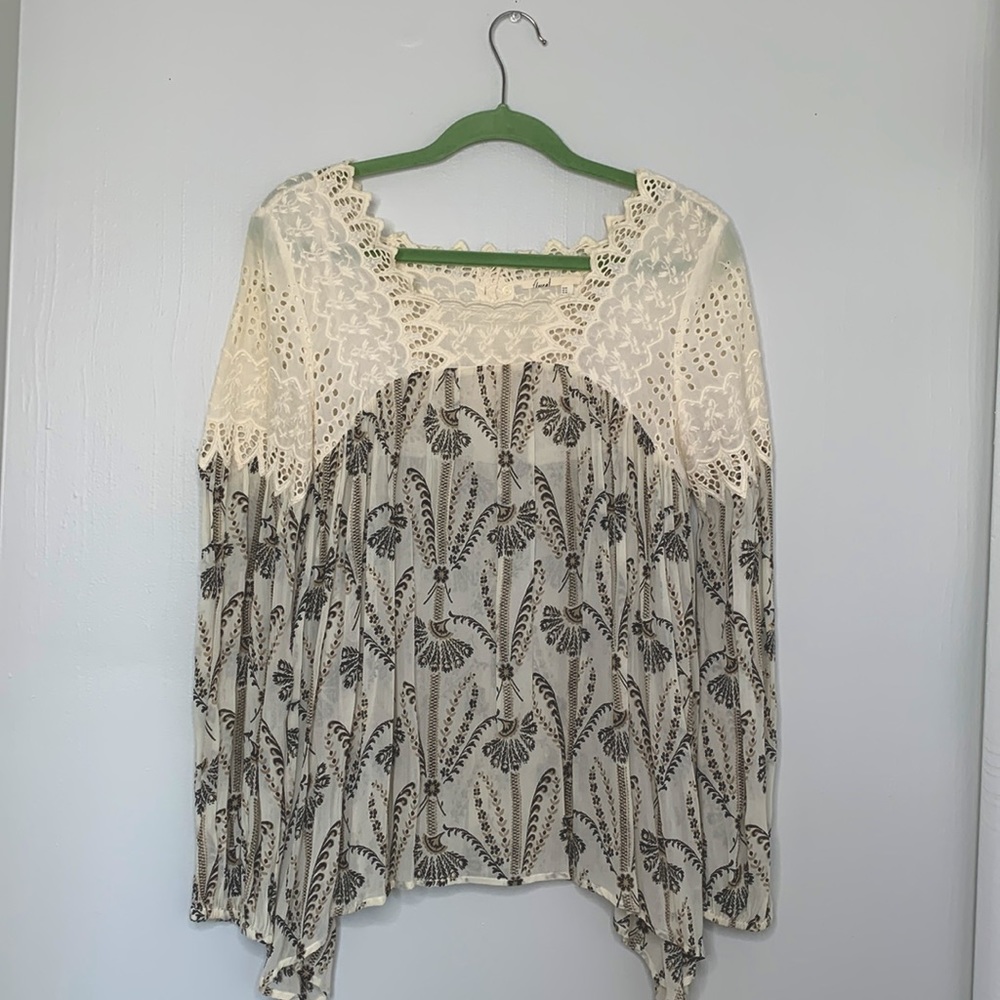 Anthropology Floral Blouse